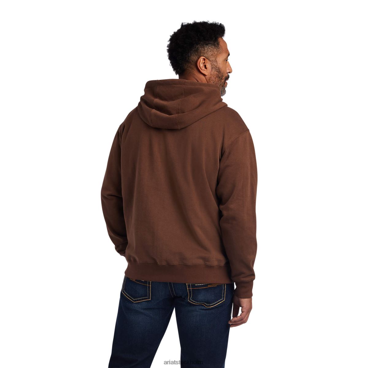 blast Ariat hoodie med logotyp kastanj män F04841398