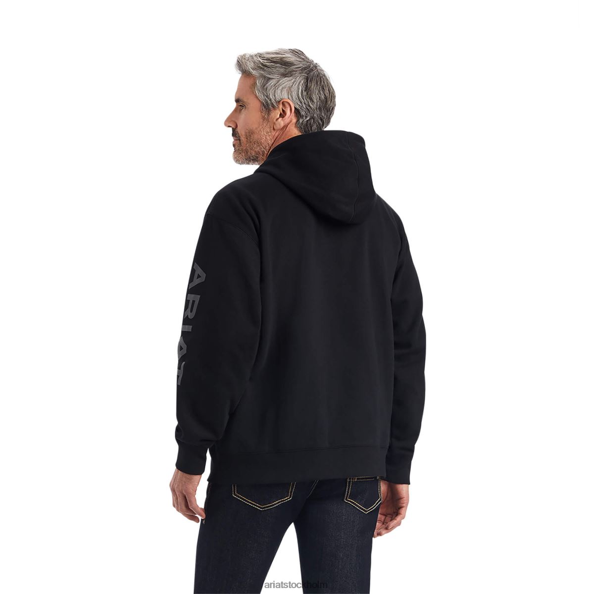 blast Ariat hoodie med logotyp svart män F04841385