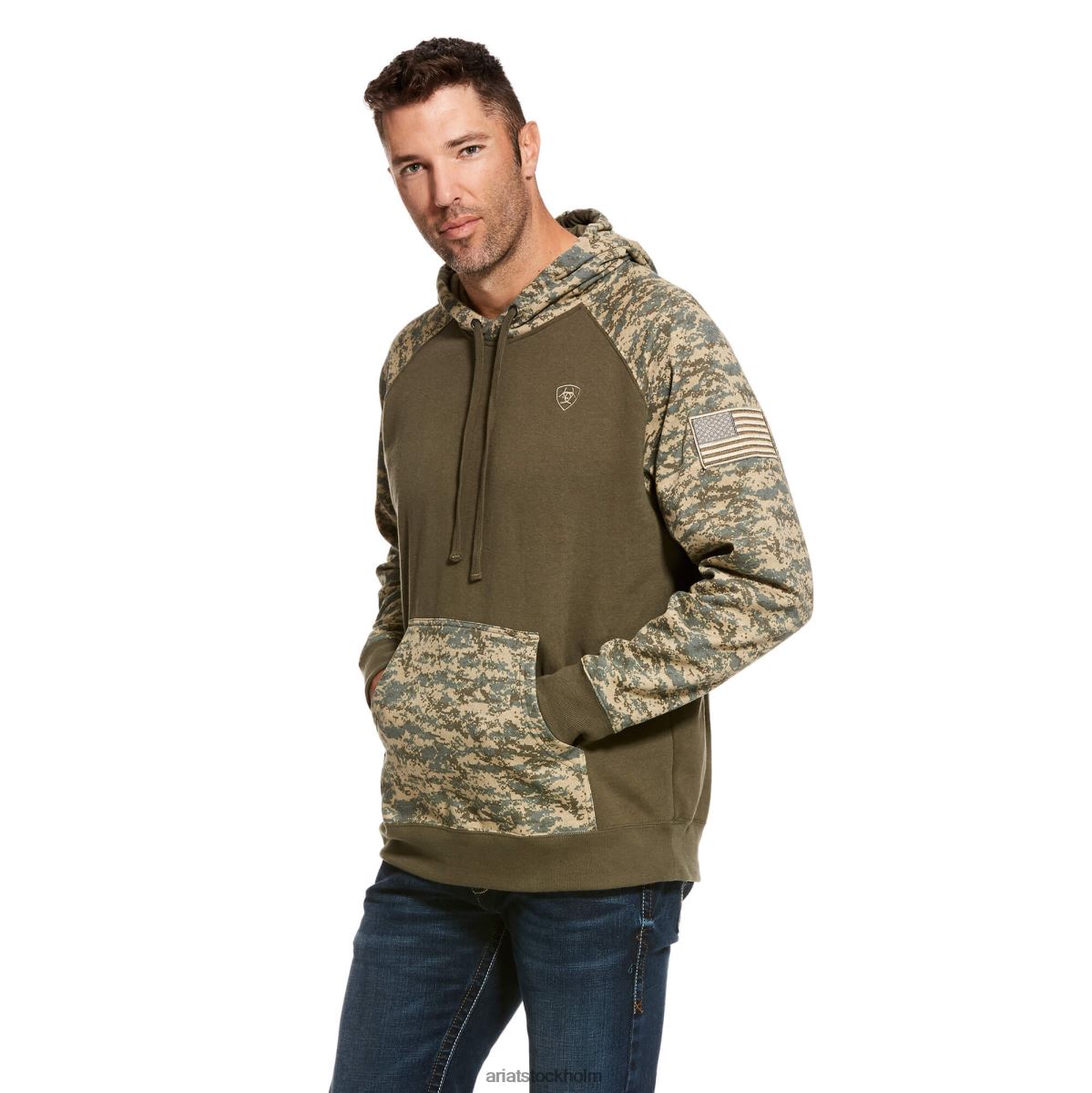 blast Ariat patriot hoodie salvia camo män F04841453