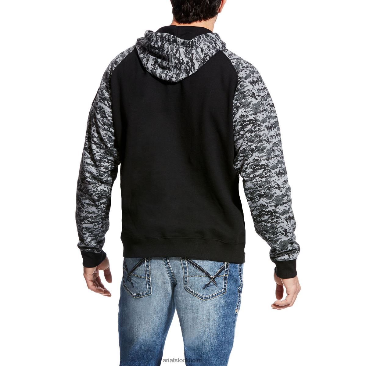 blast Ariat patriot hoodie svart digi camo män F04841414