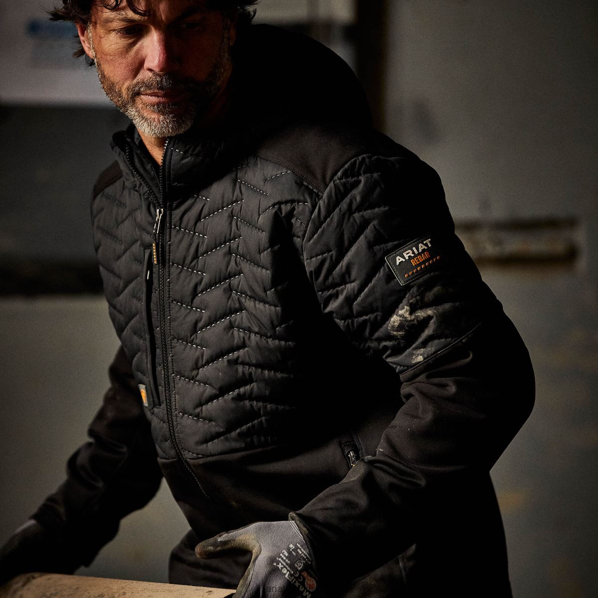 blast Ariat armeringsjärn cloud 9 isolerad jacka svart män F04841543