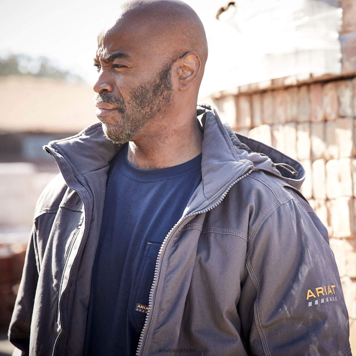 blast Ariat armeringsjärn duracanvas jacka armeringsjärn grå män F04841606