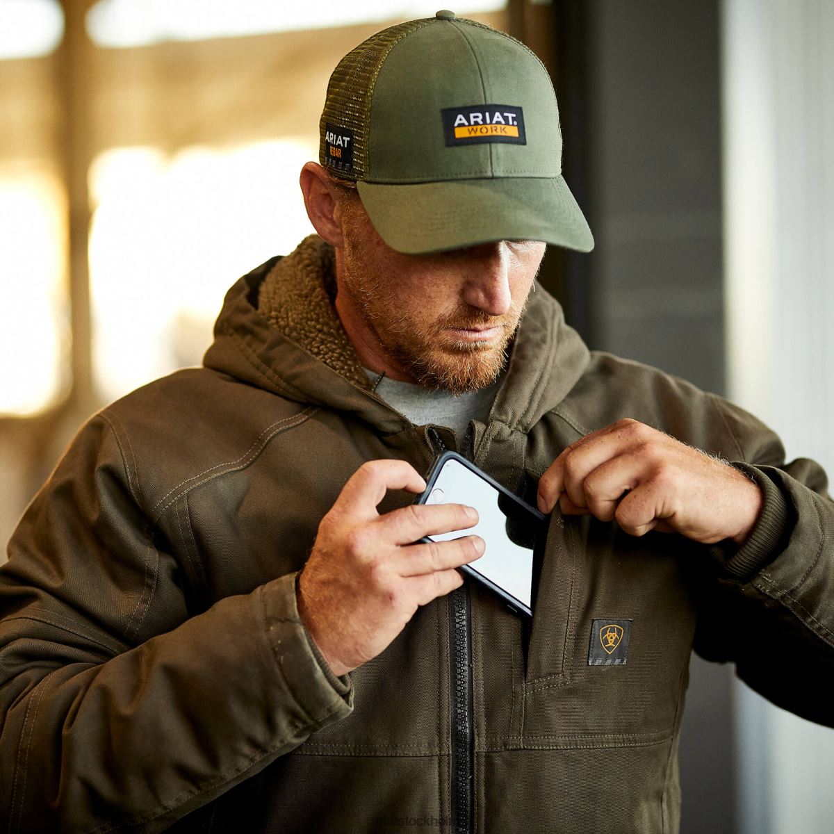 blast Ariat armeringsjärn duracanvas jacka gärdsmyg män F04841591