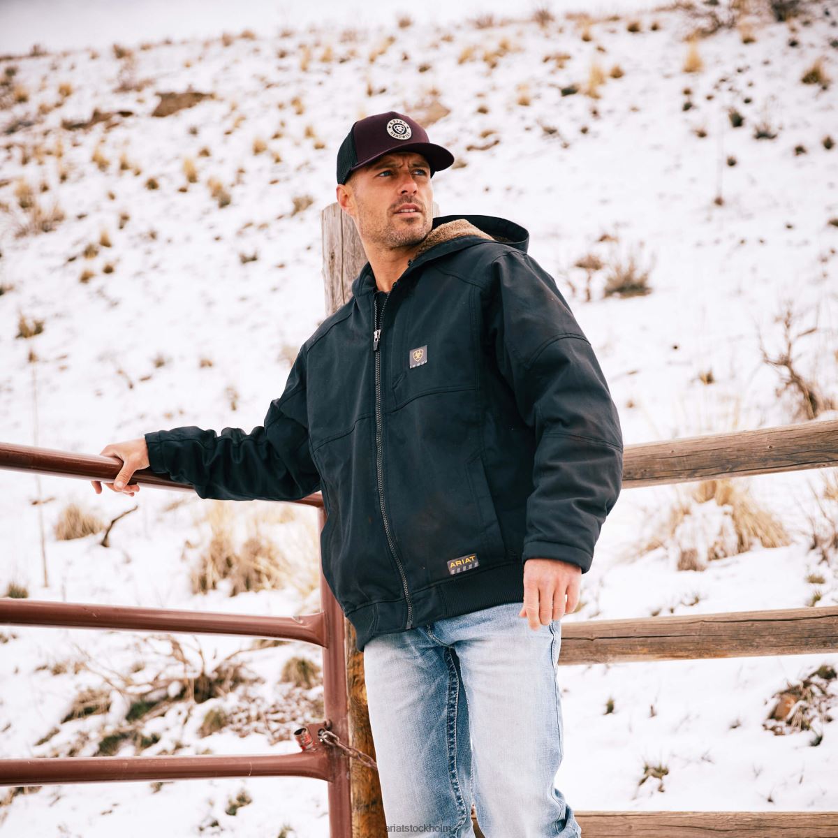 blast Ariat armeringsjärn duracanvas jacka svart män F04841572