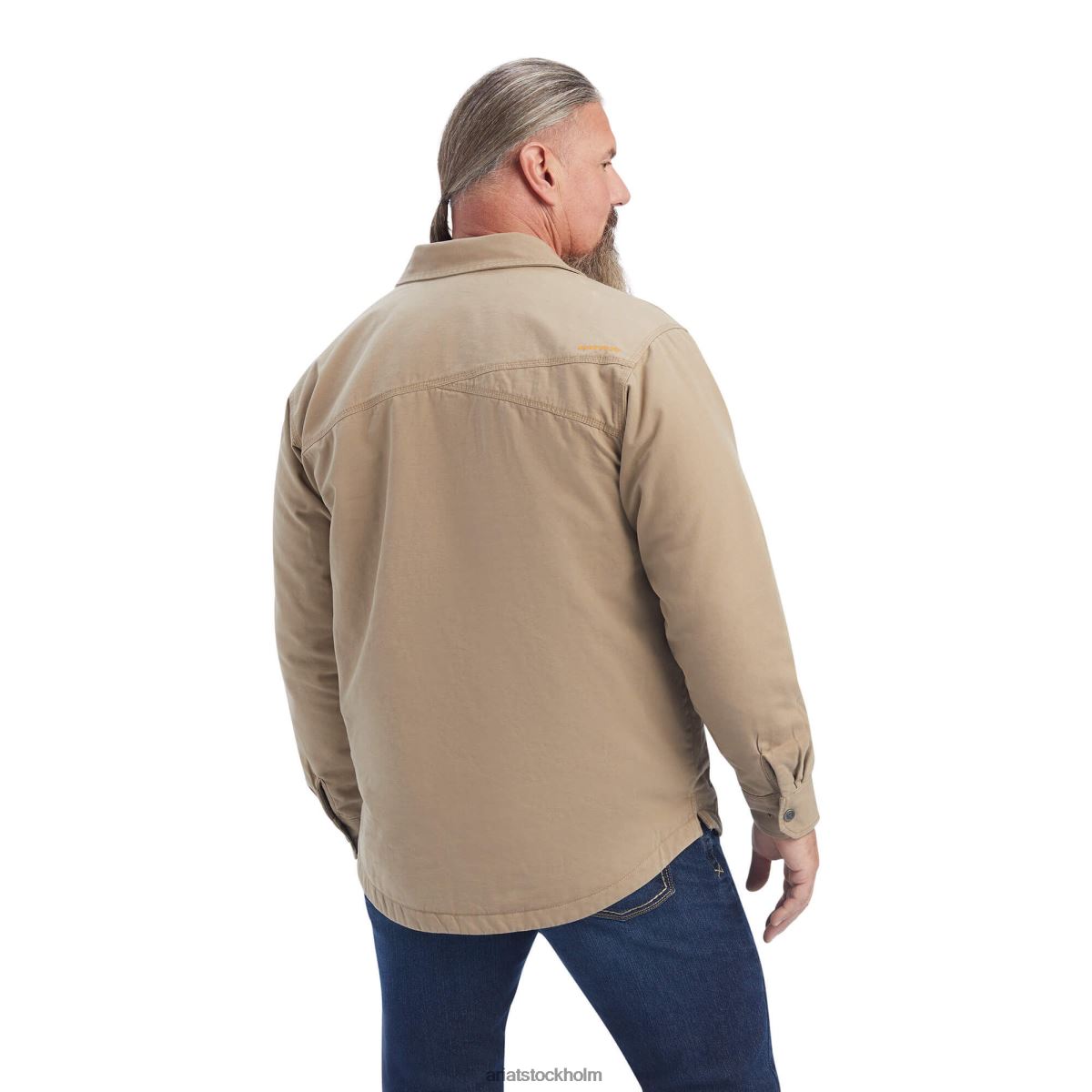 blast Ariat armeringsjärn klassisk canvas skjortjacka armeringsjärn khaki män F04841592