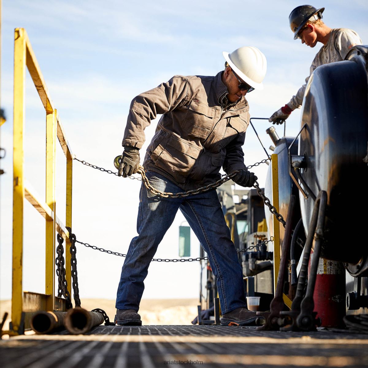 blast Ariat fr canvas stretchjacka mörkgrå män F04841657