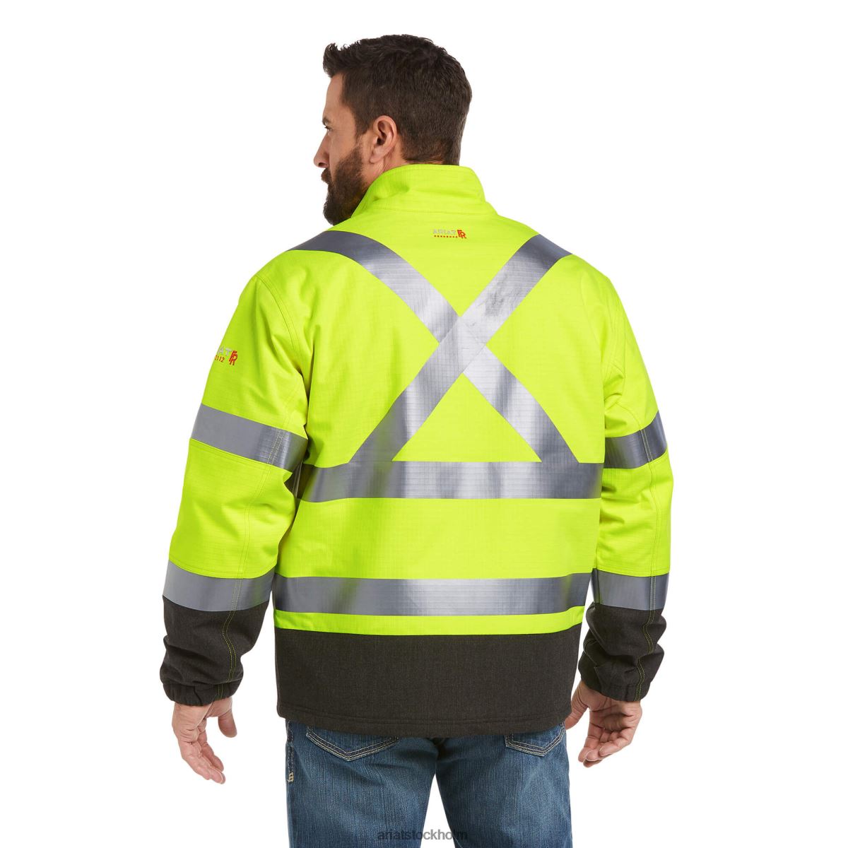 blast Ariat fr hi-vis vattentät isolerad jacka hi-vis gul män F04841584