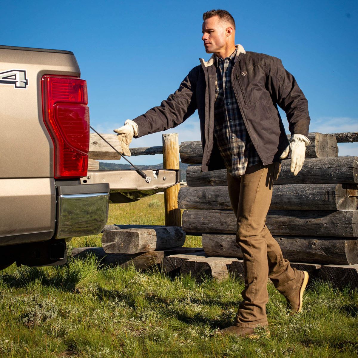 blast Ariat grizzly canvas jacka espresso män F04841575