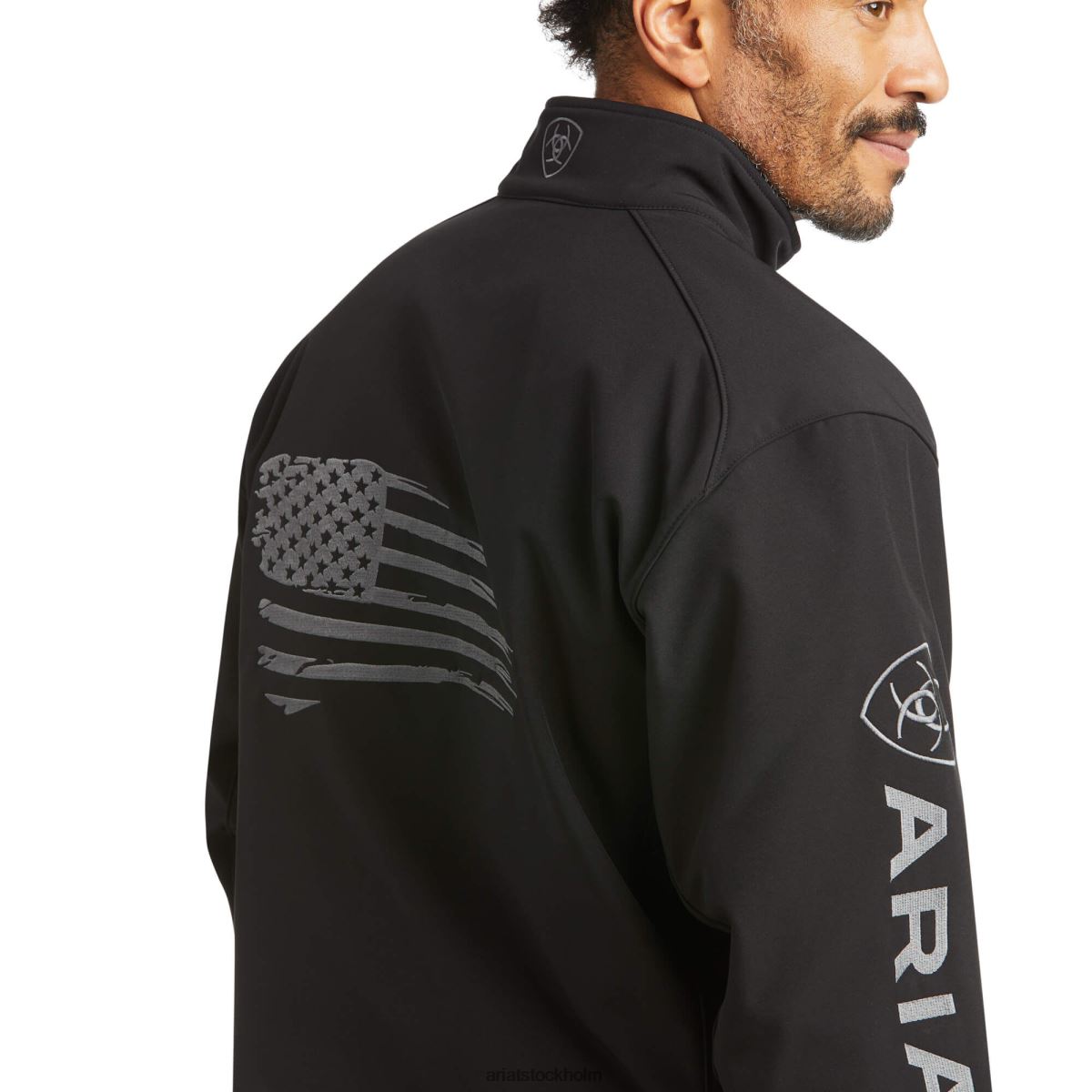blast Ariat logo 2.0 patriot softshell vattenavvisande jacka svart män F04841515