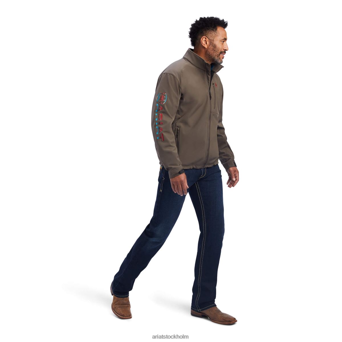 blast Ariat logo 2.0 softshelljacka banyan bark män F04841559