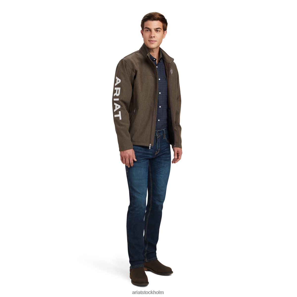 blast Ariat ny team softshelljacka banyan bark ljung män F04841663