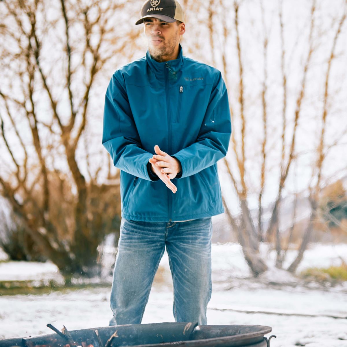 blast Ariat tek flex jacka majolikablått män F04841549