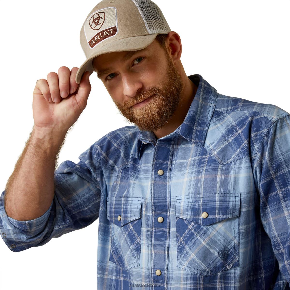 blast Ariat Halmaty skjorta med retro passform viddighet blå män F04841047
