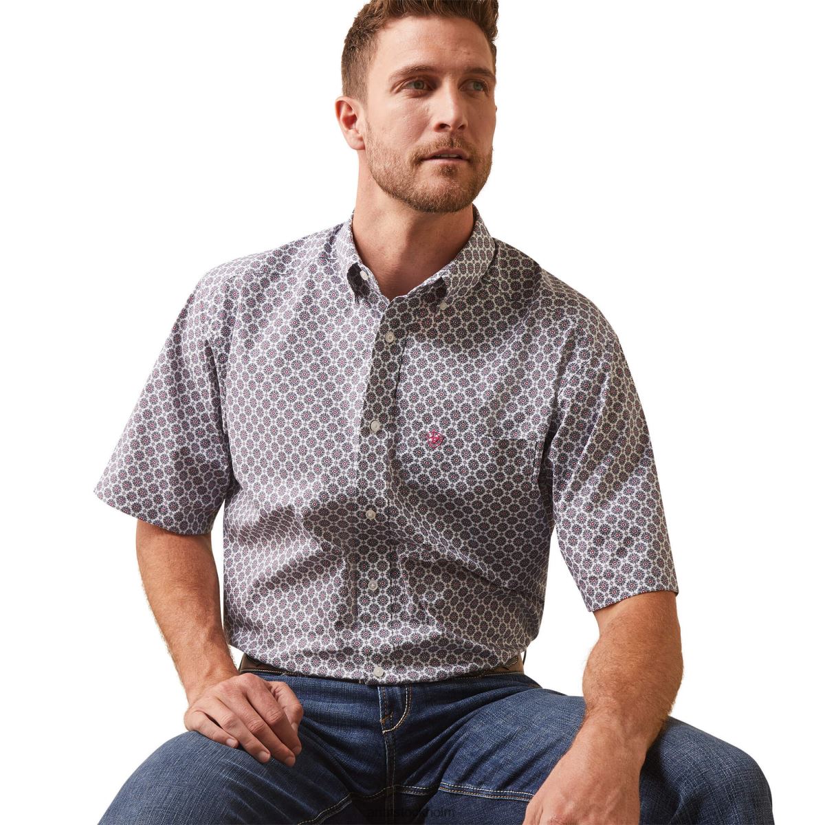 blast Ariat Novah skjorta med klassisk passform vit män F0484968