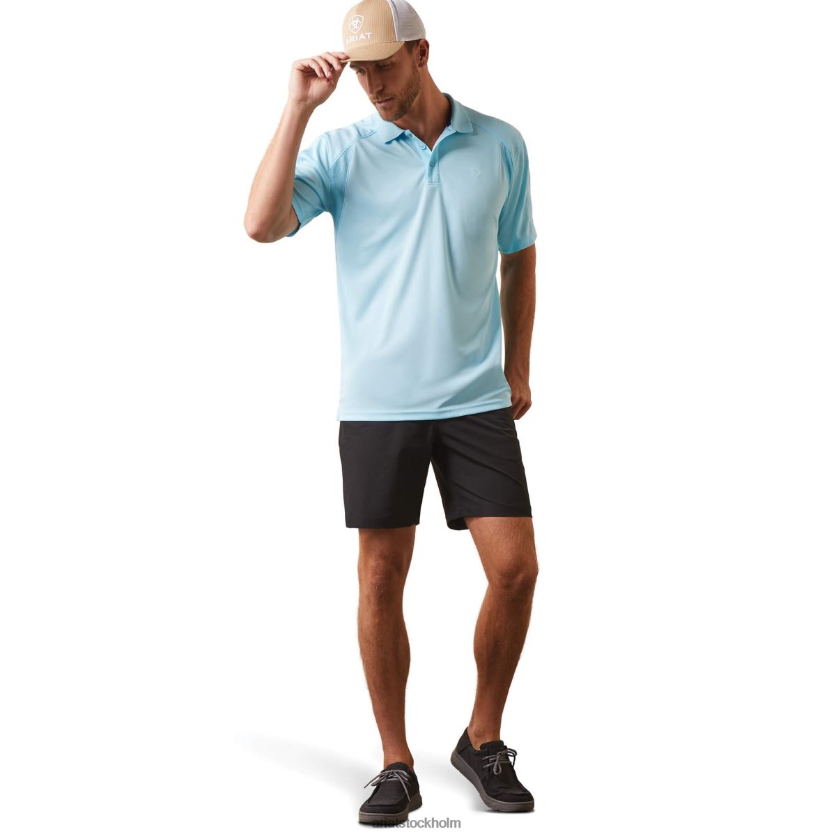 blast Ariat ac polo cenote aqua män F0484623