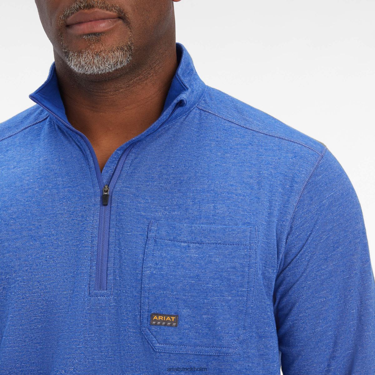 blast Ariat armeringsjärn foundation 1/4 zip-skjorta djup ultramarin män F0484853