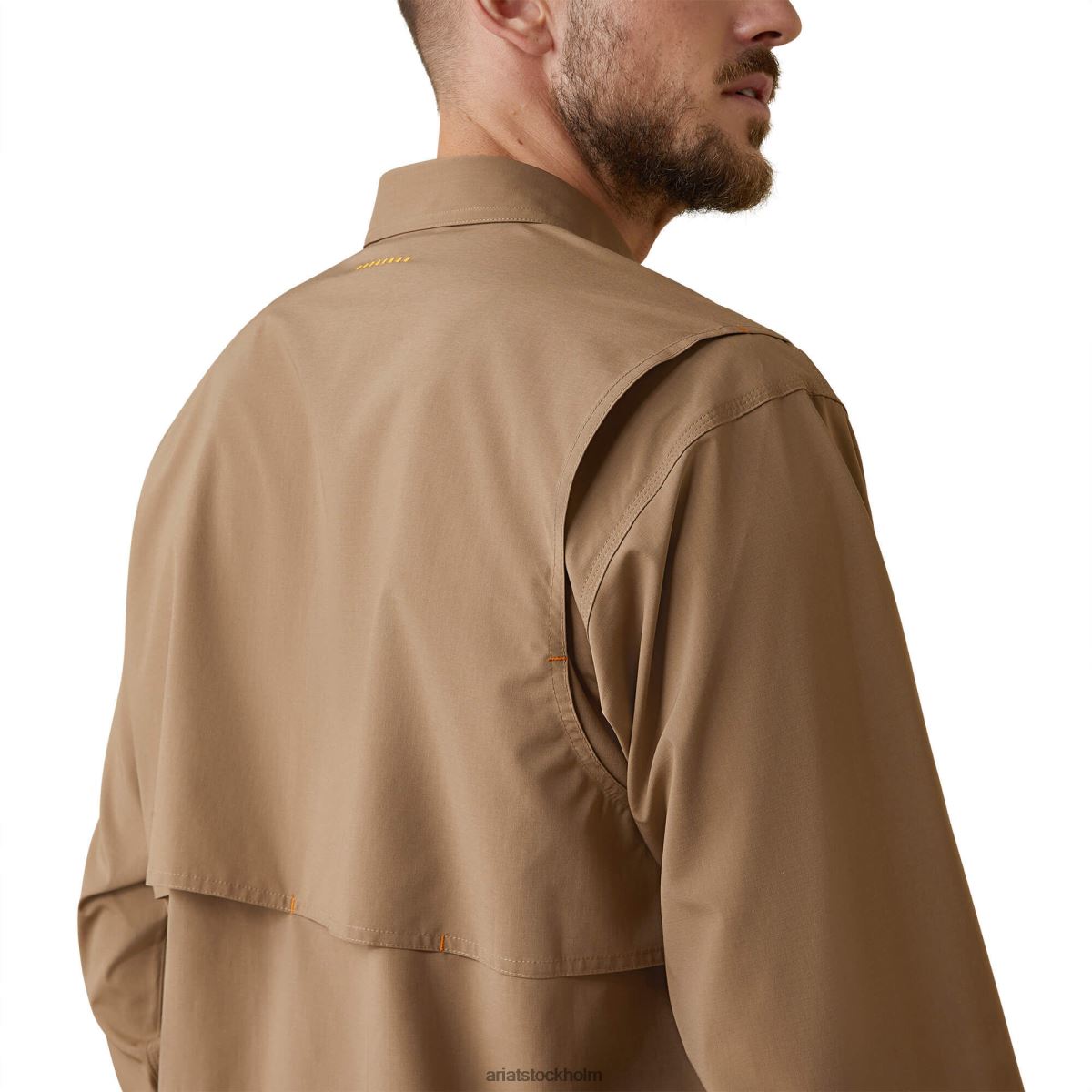 blast Ariat armeringsjärn tillverkad tuff venttek durastretch arbetsskjorta kaki män F04841179