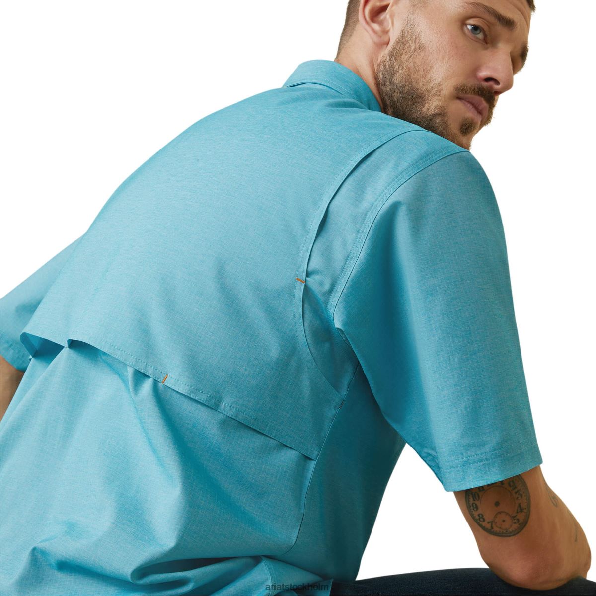 blast Ariat armeringsjärn tillverkad tuff venttek durastretch arbetsskjorta karibiska havsljungen män F04841100