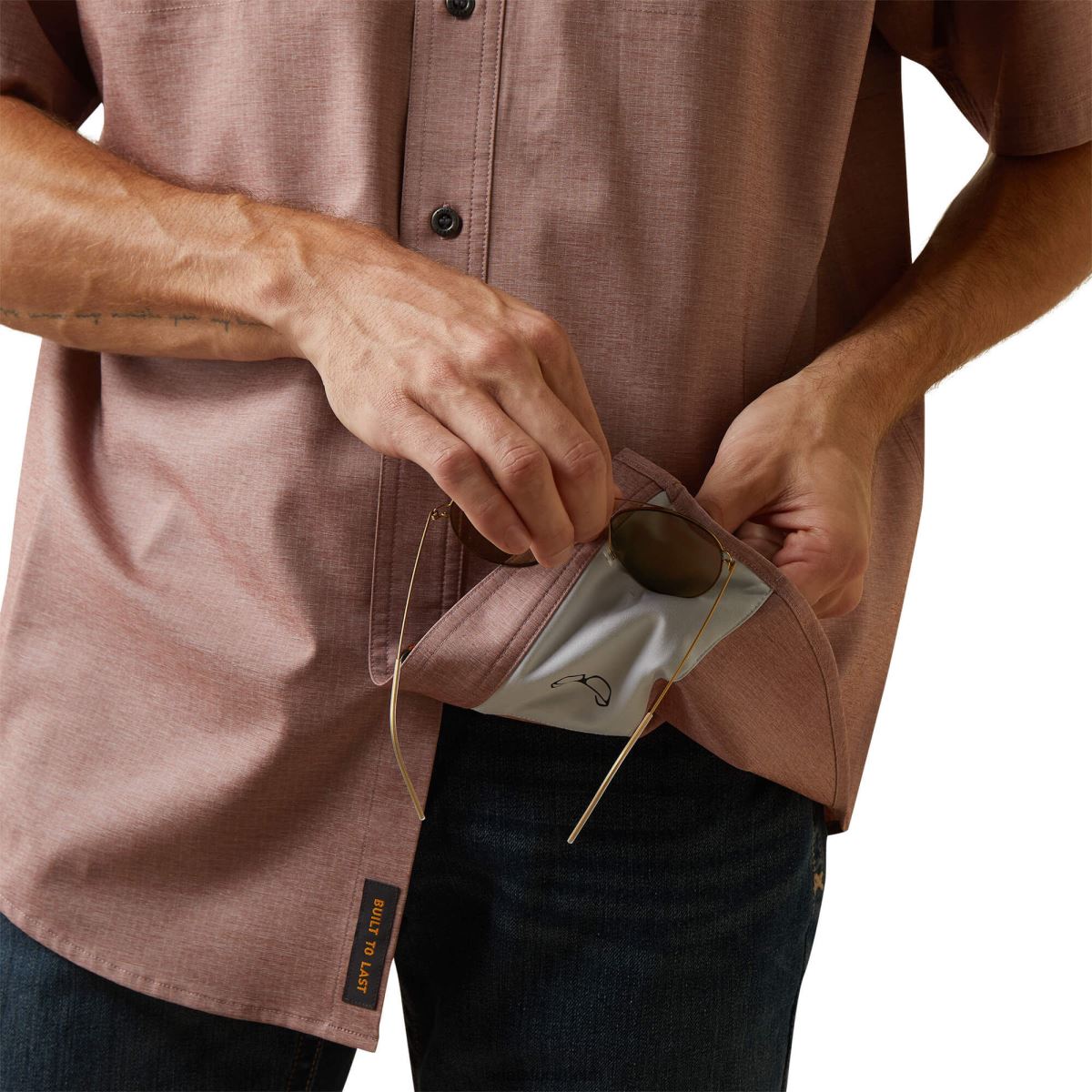 blast Ariat armeringsjärn tillverkad tuff venttek durastretch arbetsskjorta kola ljung män F04841077