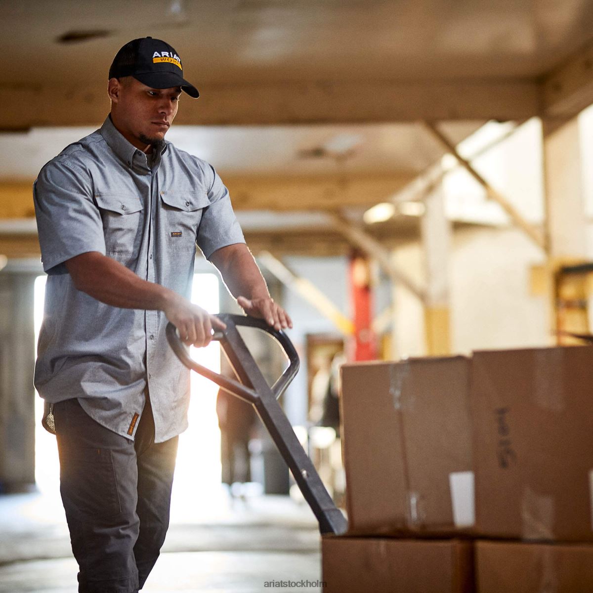 blast Ariat armeringsjärn tillverkad tuff venttek durastretch arbetsskjorta kolljung män F0484947