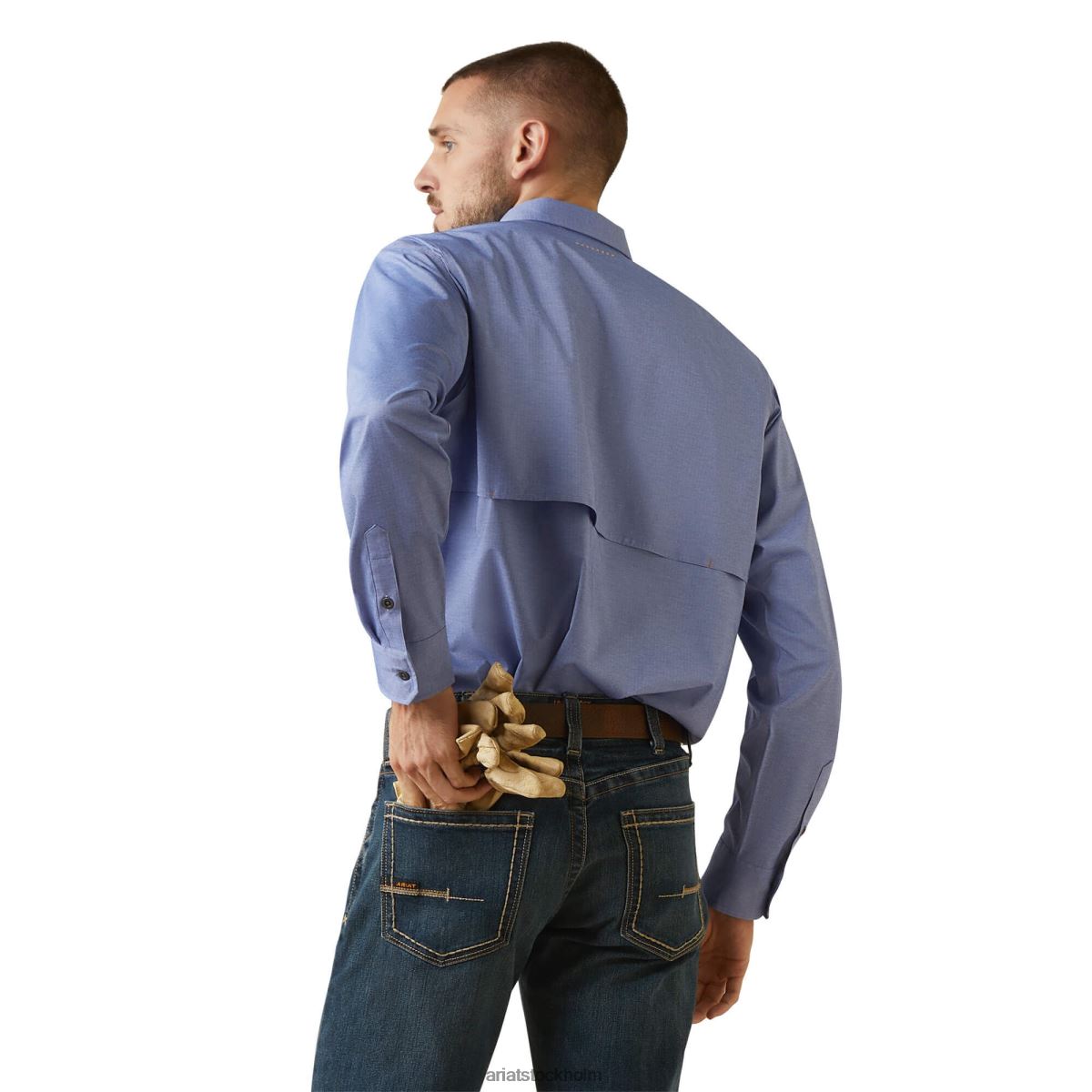 blast Ariat armeringsjärn tillverkad tuff venttek durastretch arbetsskjorta surfa webbljung män F04841126