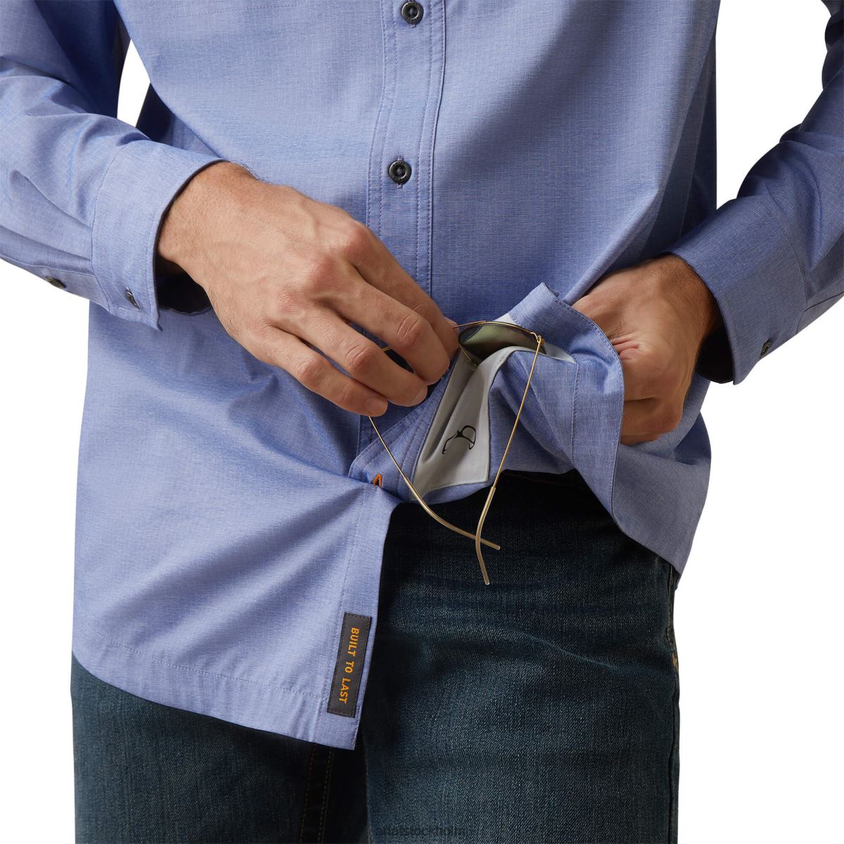 blast Ariat armeringsjärn tillverkad tuff venttek durastretch arbetsskjorta surfa webbljung män F04841126