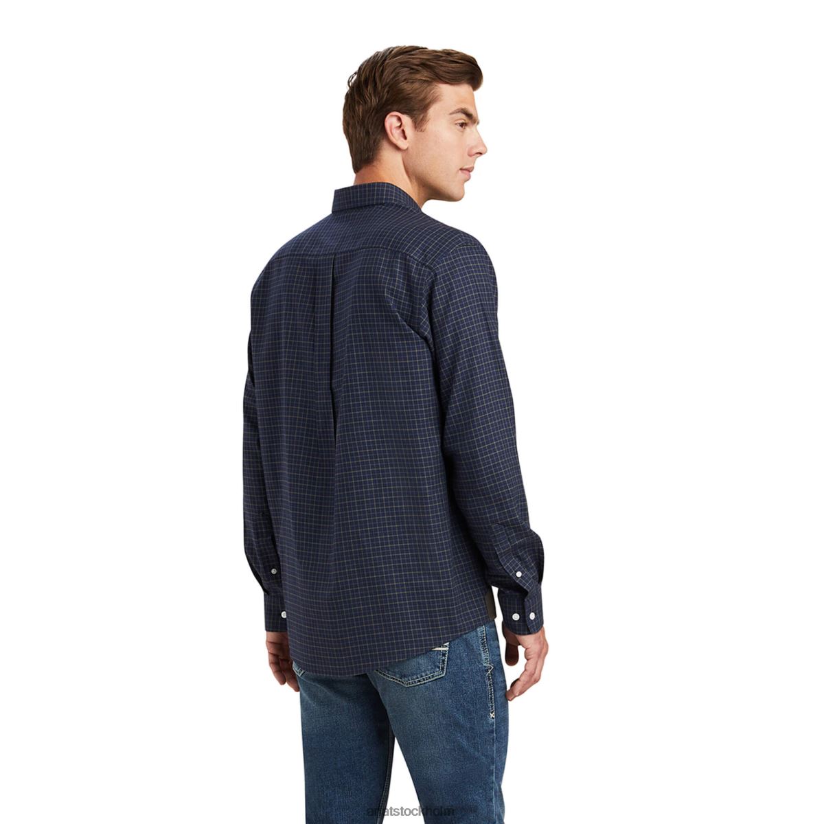 blast Ariat clement skjorta marinen tattersall män F04841334