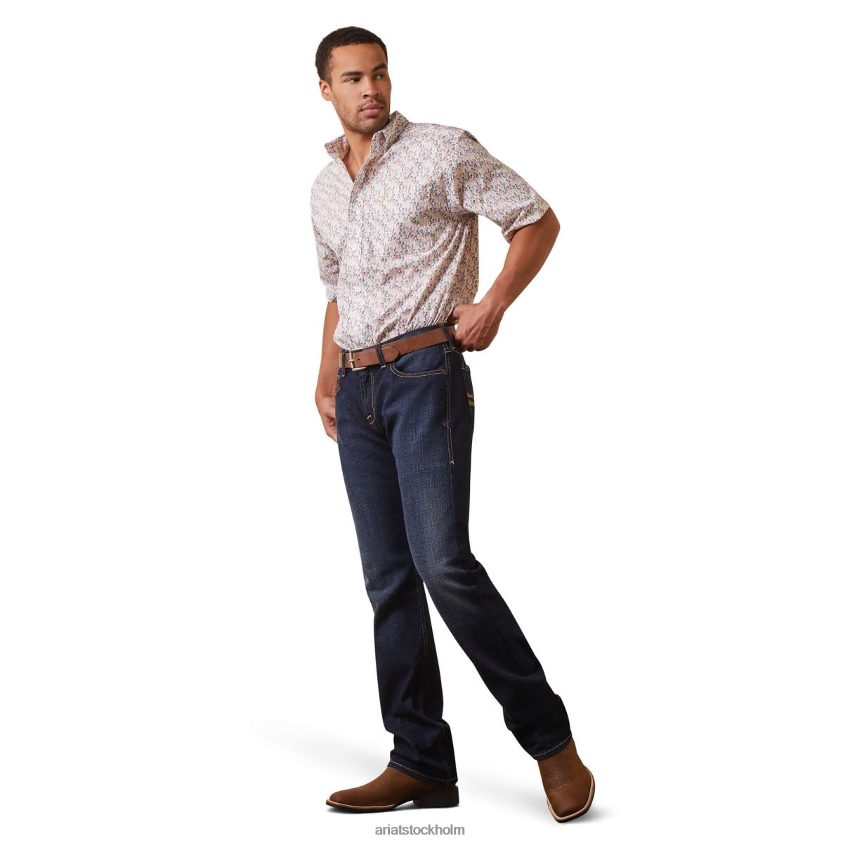 blast Ariat danon skjorta med klassisk passform vit män F04841160