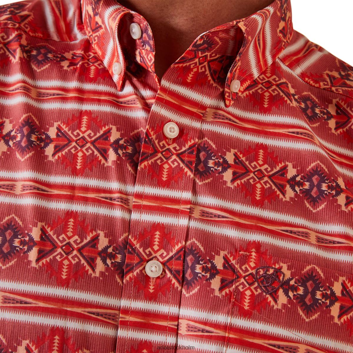 blast Ariat davon skjorta med klassisk passform cayennepeppar män F04841300