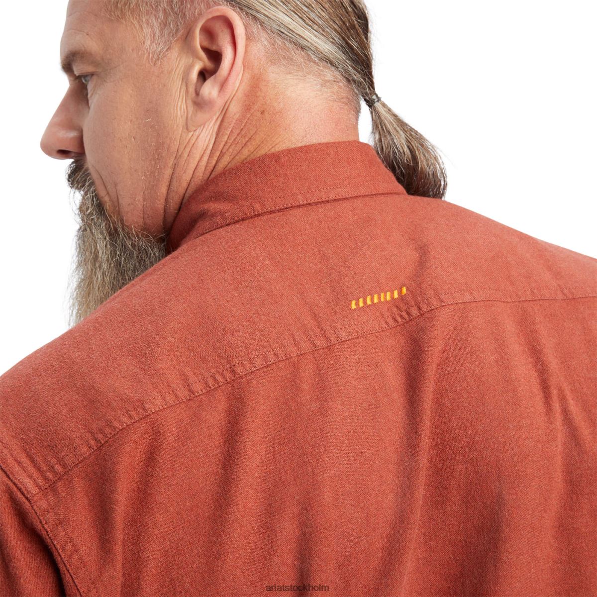 blast Ariat durastretch arbetsskjorta i armeringsjärn i flanell körsbärsmahogny män F04841267