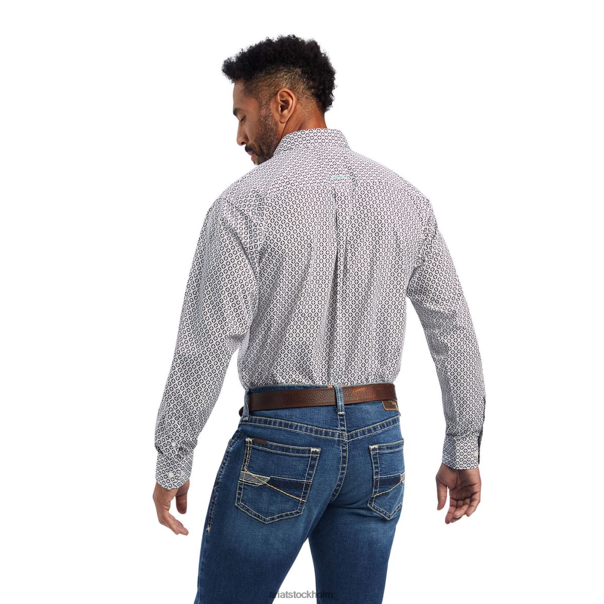 blast Ariat finleigh skjorta i klassisk passform vit män F04841209