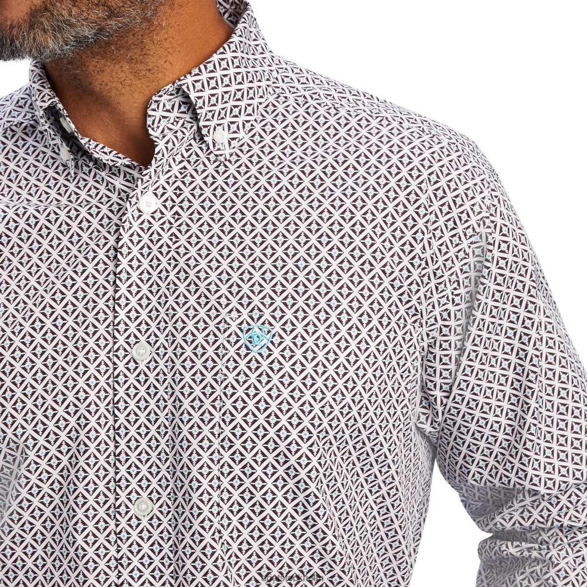 blast Ariat finleigh skjorta i klassisk passform vit män F04841209