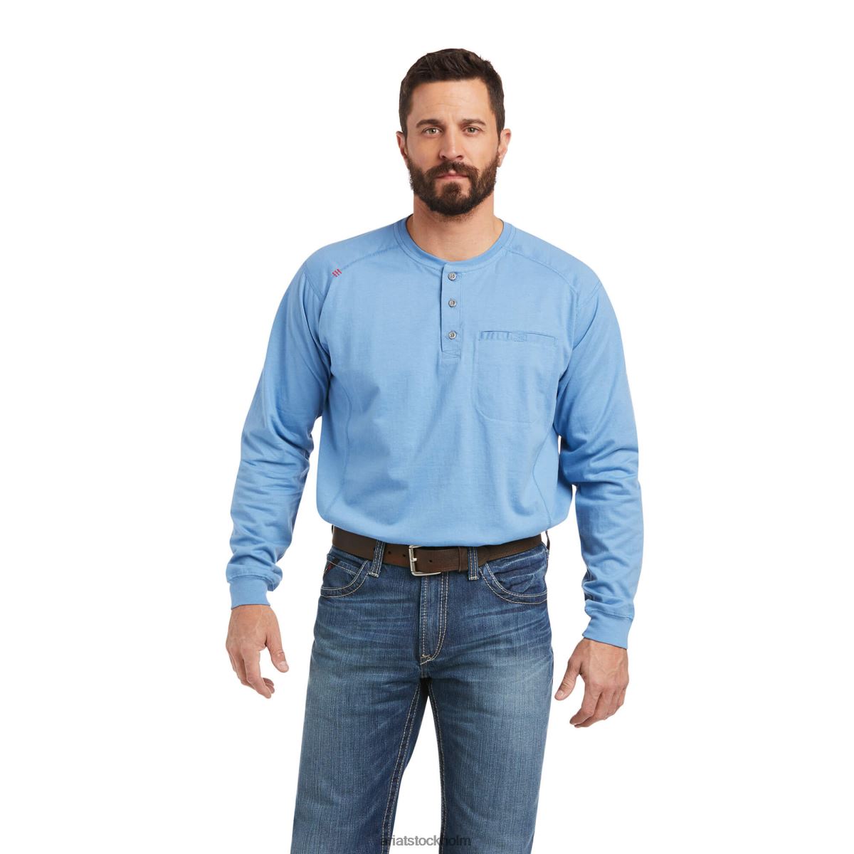 blast Ariat fr air märke flagga grafisk topp stålblå män F0484817