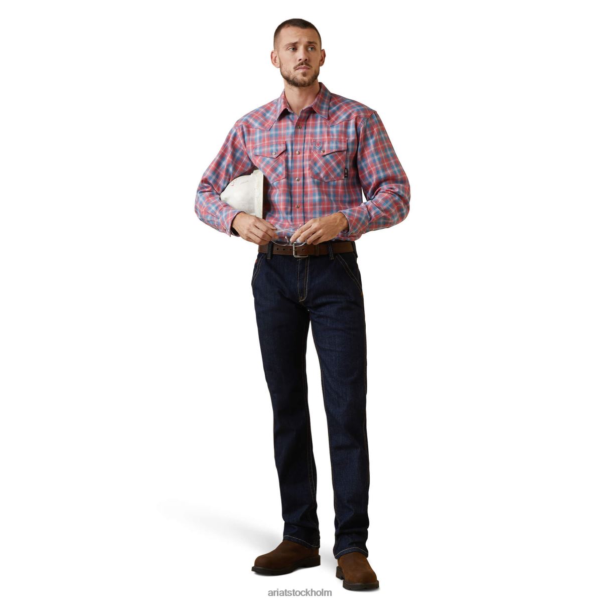 blast Ariat fr drago arbetsskjorta med retro passform solkysst pläd män F04841274