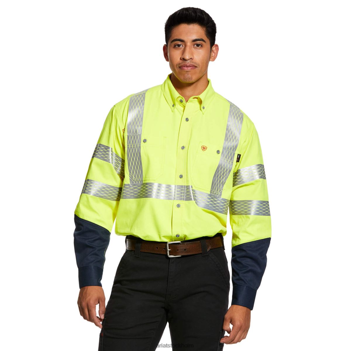 blast Ariat fr hi-vis arbetsskjorta hi-vis gul män F04841289