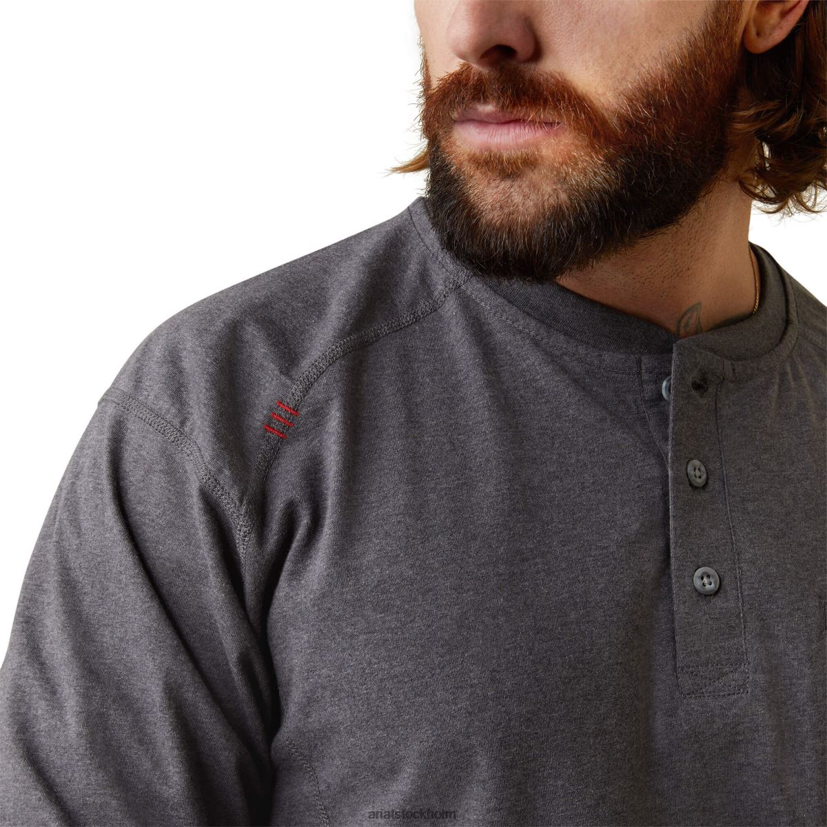 blast Ariat fr luftraffinaderi rad grafisk henley topp kolljung män F0484818