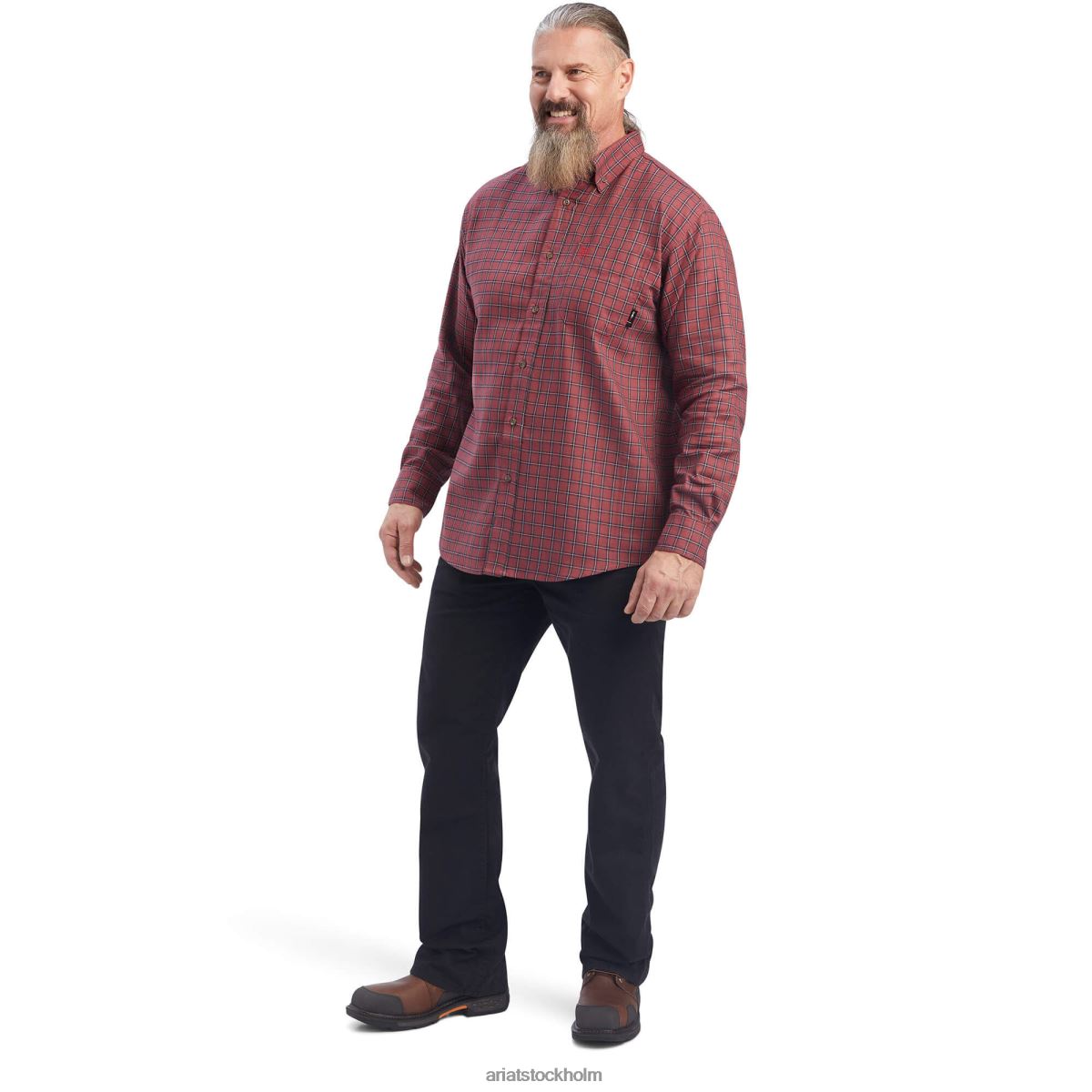 blast Ariat fr payne arbetsskjorta körsbärsmahogny män F04841264