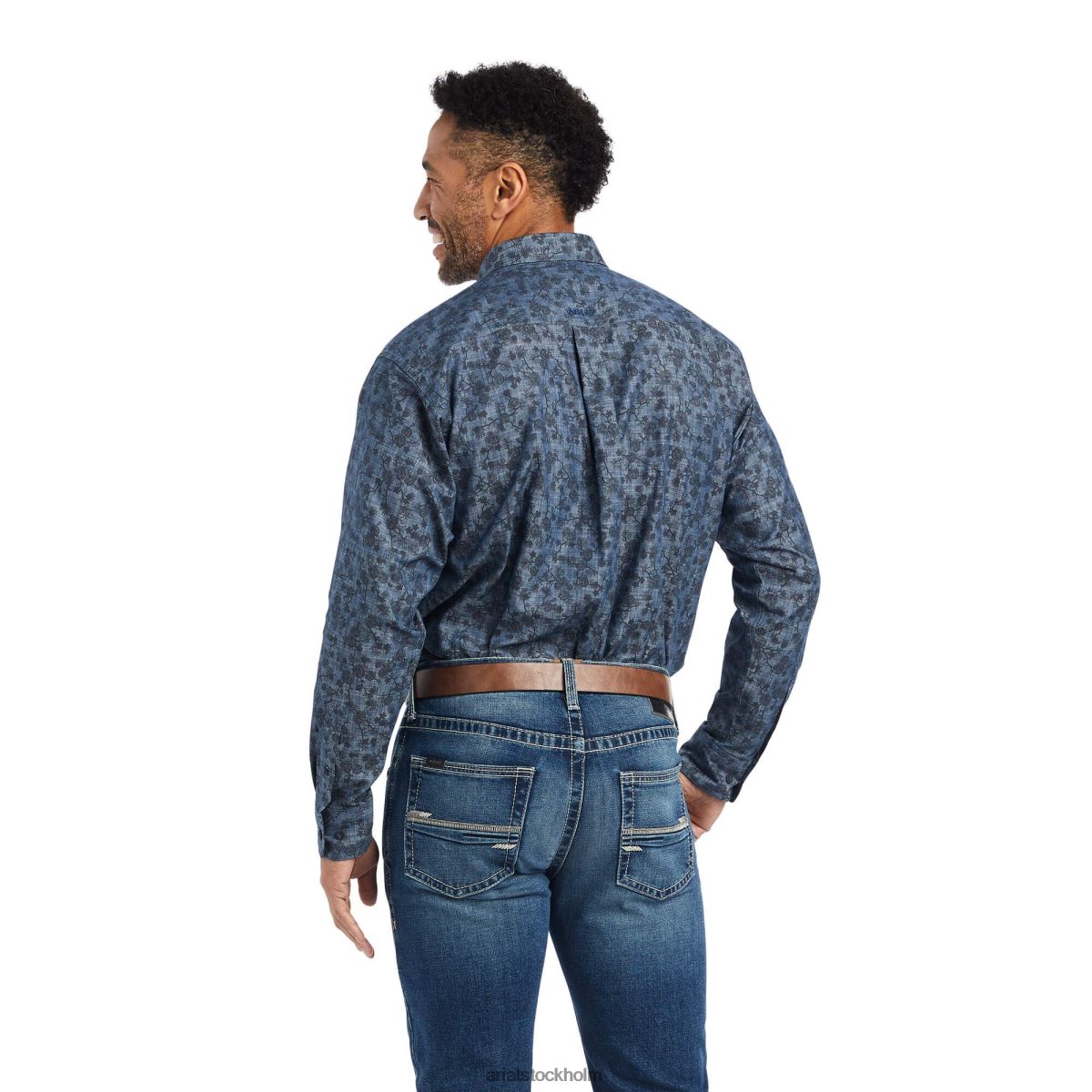blast Ariat girard skjorta med klassisk passform chambray blå män F04841180