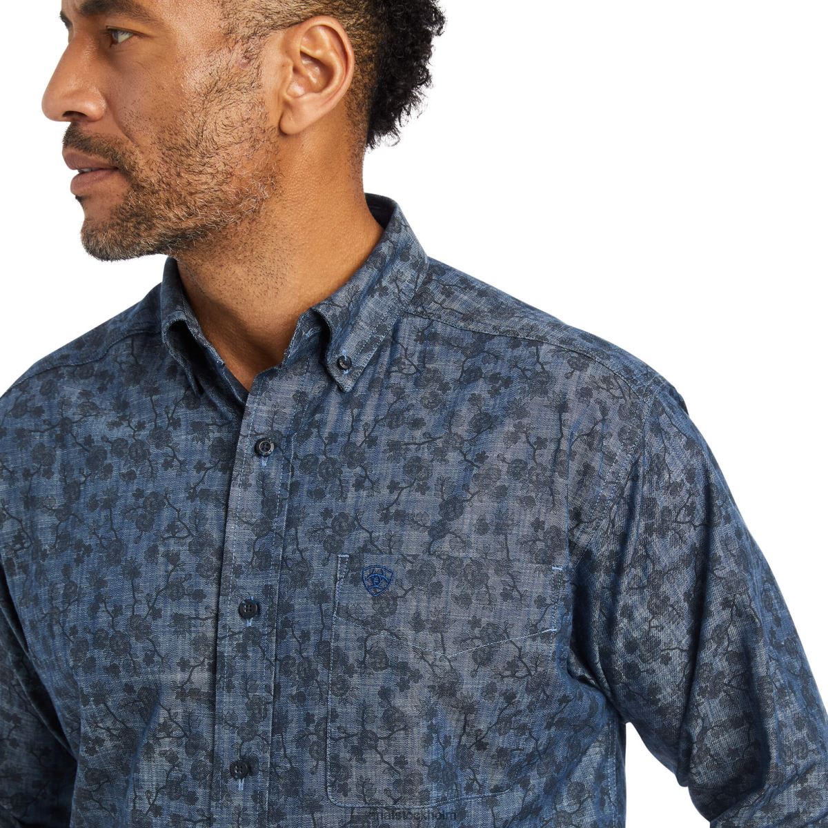 blast Ariat girard skjorta med klassisk passform chambray blå män F04841180