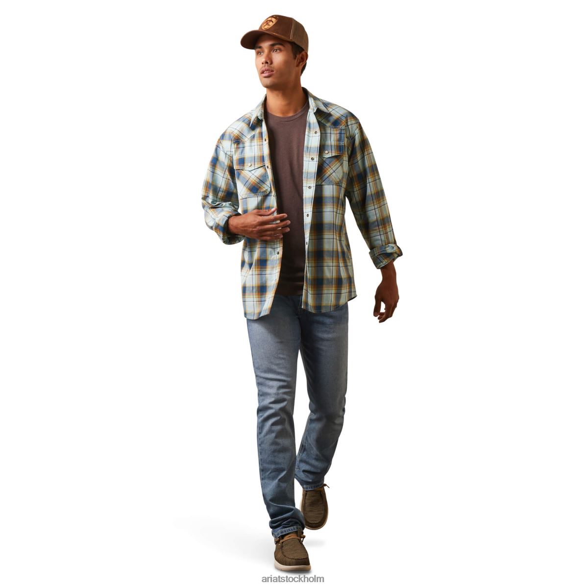 blast Ariat habney skjorta i retro passform vatten- män F04841032