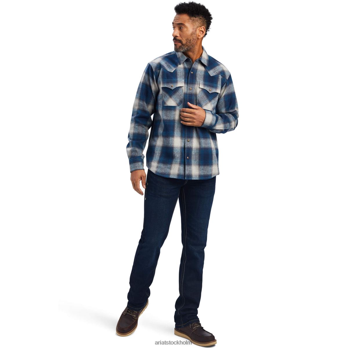 blast Ariat halston skjorta med retro passform Eiffeltornet män F04841293