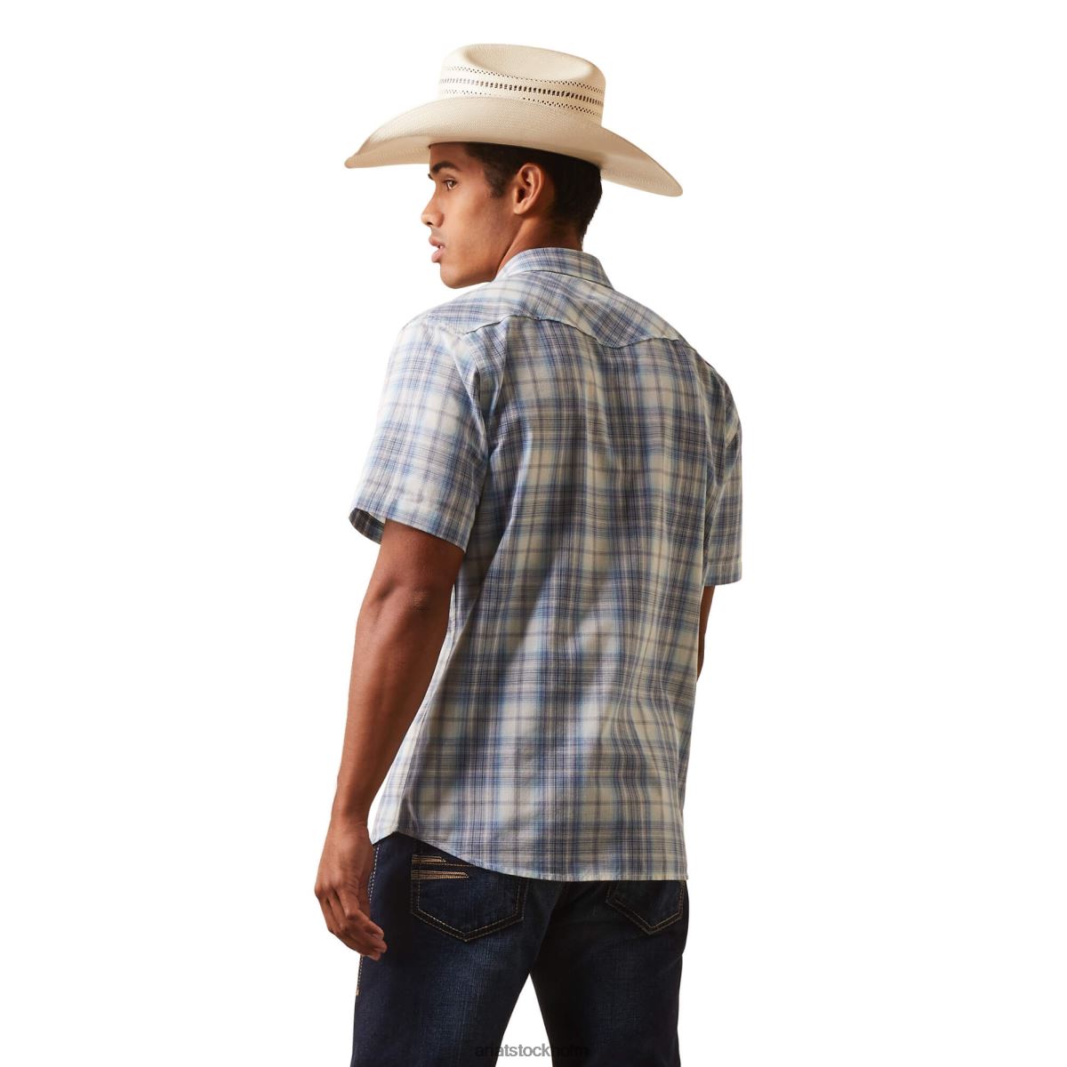 blast Ariat halterman skjorta i retro passform vit sparris män F04841123