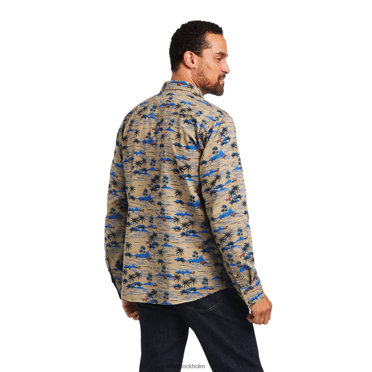 blast Ariat hart retro passform skjorta fält av råg män F04841361