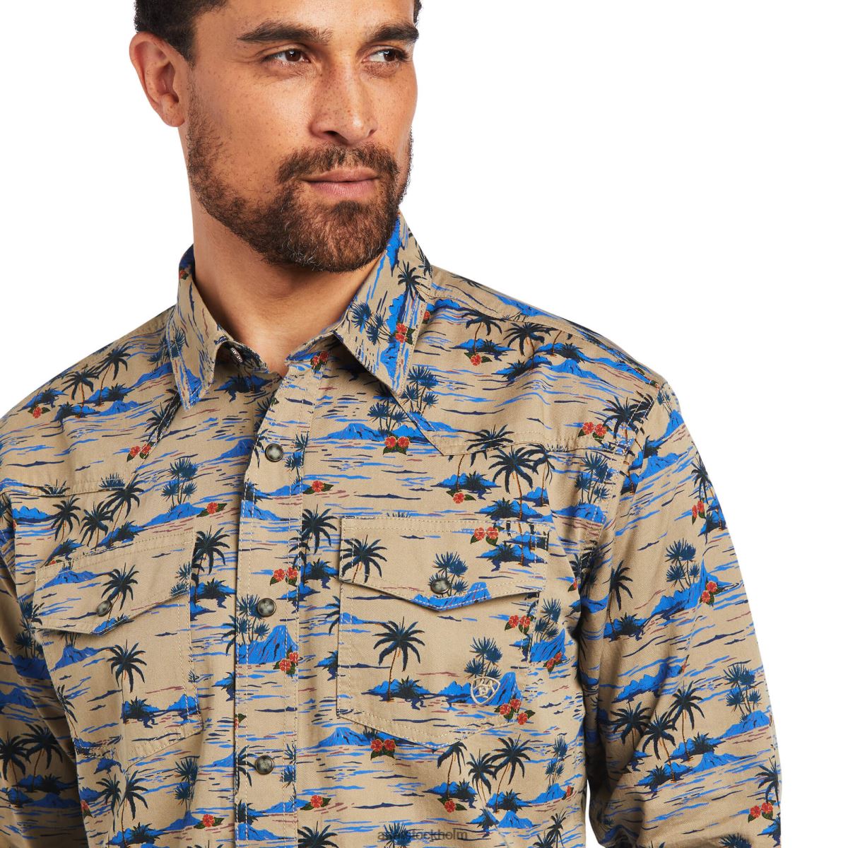 blast Ariat hart retro passform skjorta fält av råg män F04841361