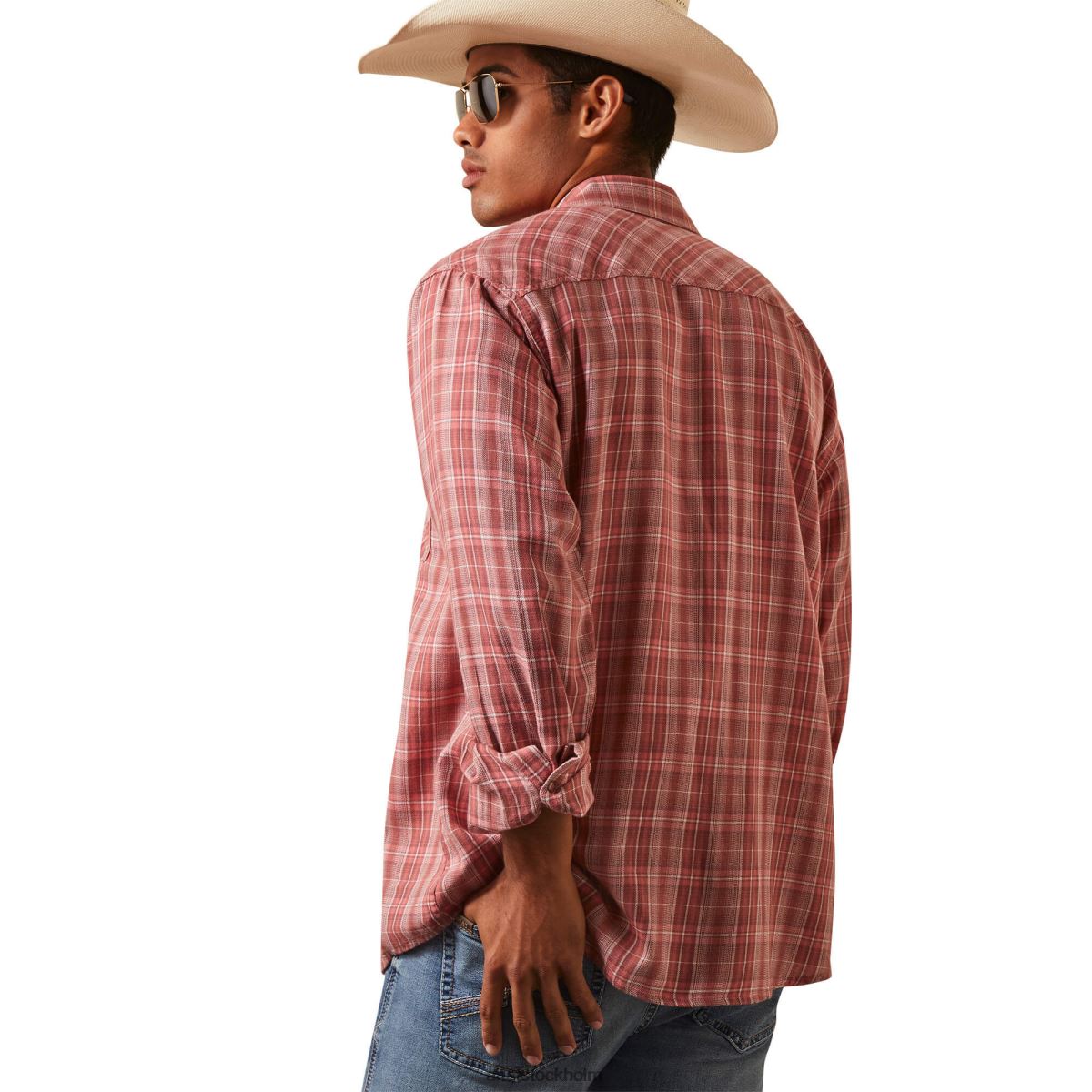 blast Ariat hart retro passform skjorta vit sparris män F04841099