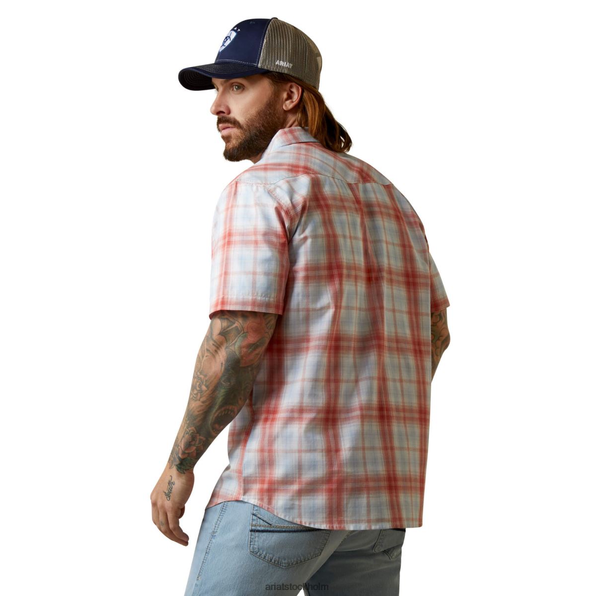 blast Ariat harter skjorta med retro passform blekt tegel män F04841162