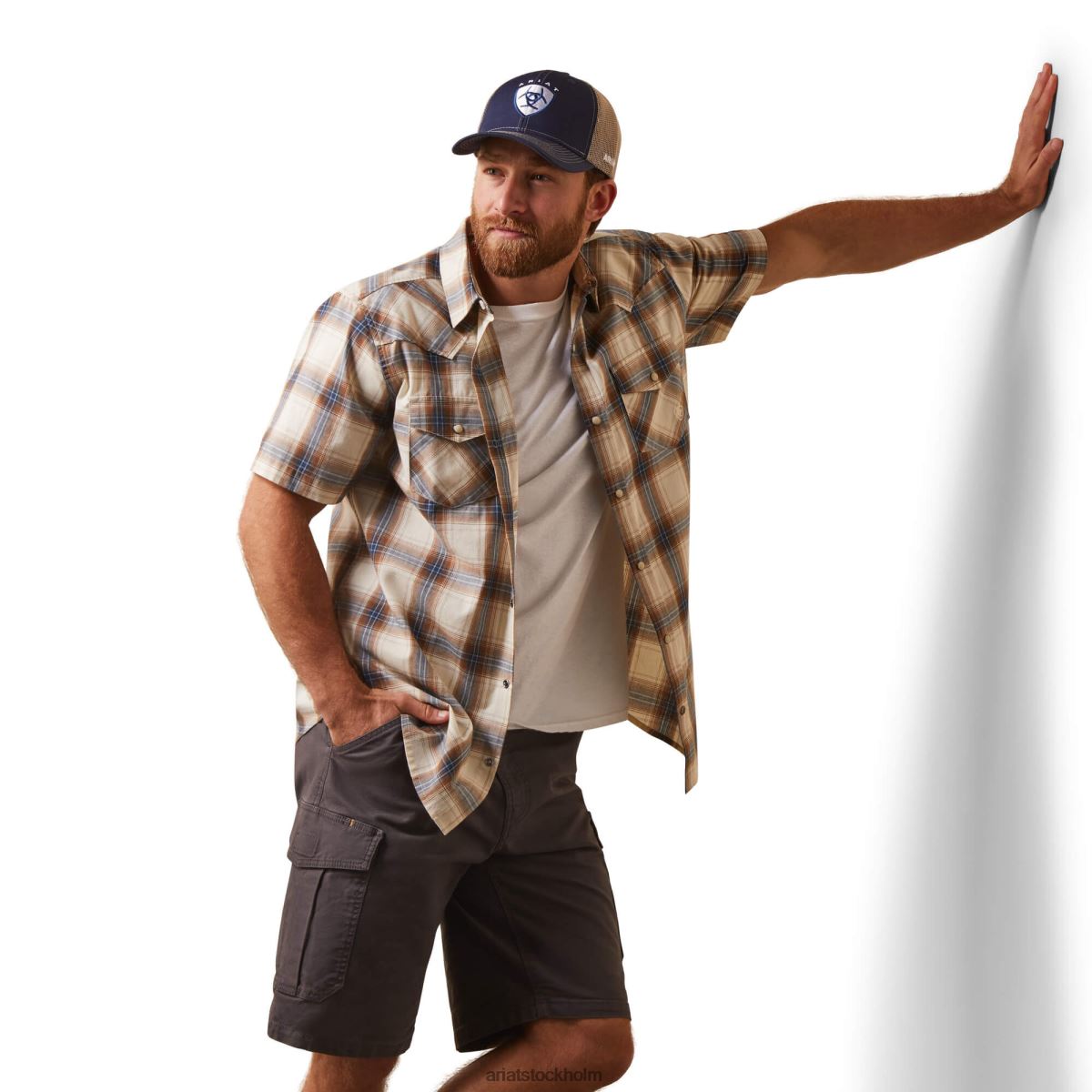 blast Ariat hasbro skjorta med retro passform vit sparris män F0484997