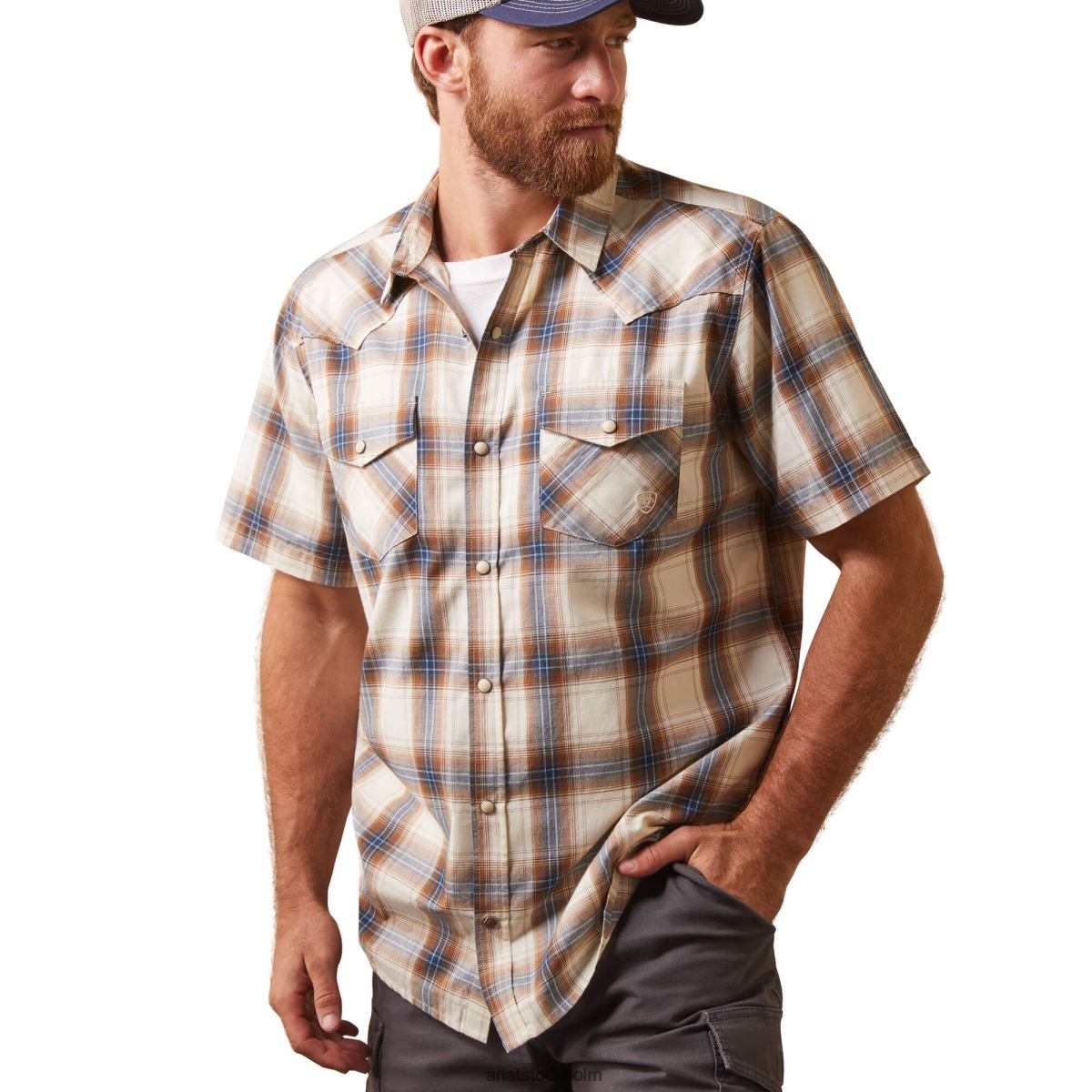 blast Ariat hasbro skjorta med retro passform vit sparris män F0484997