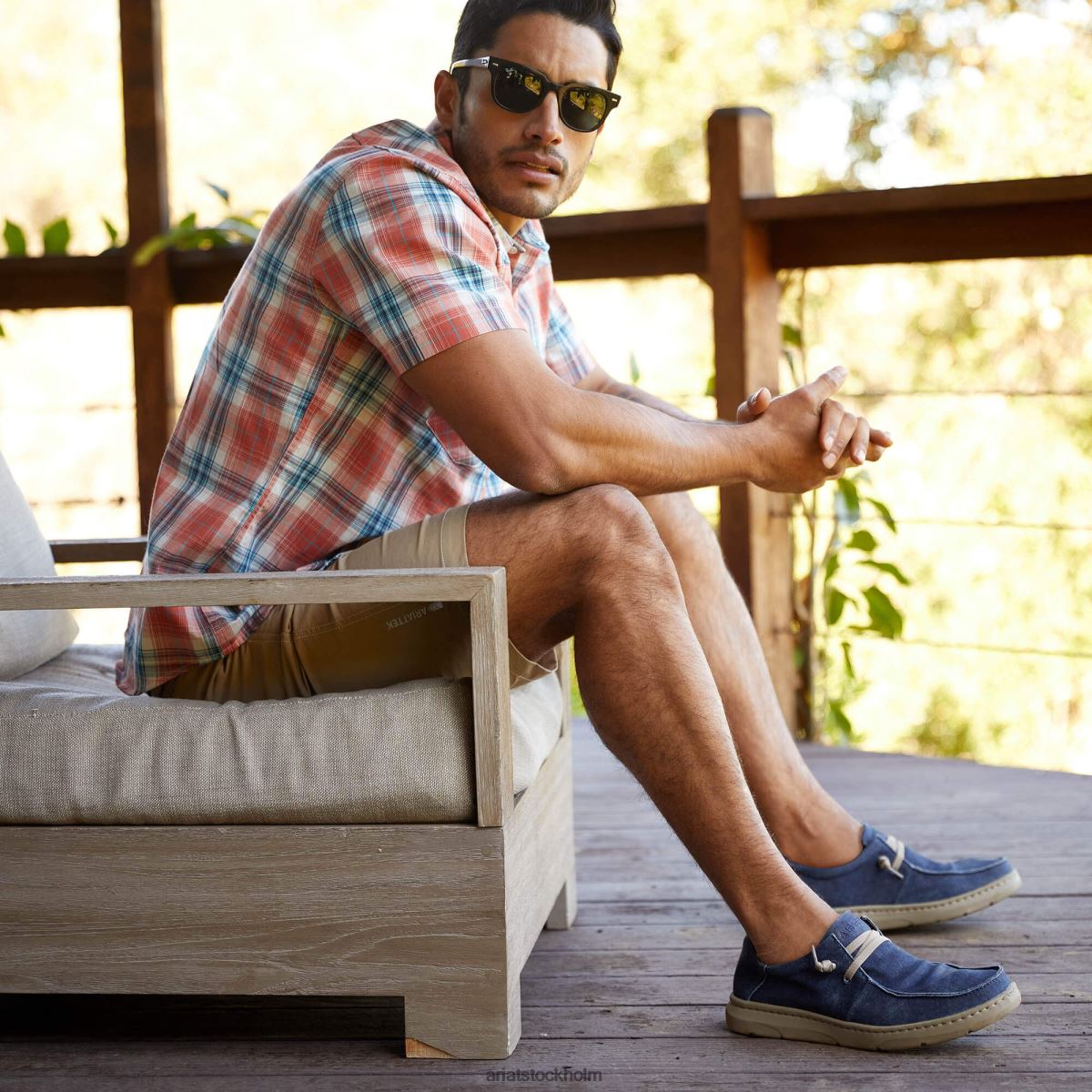 blast Ariat hawk retro passform skjorta ingefära krydda män F04841206