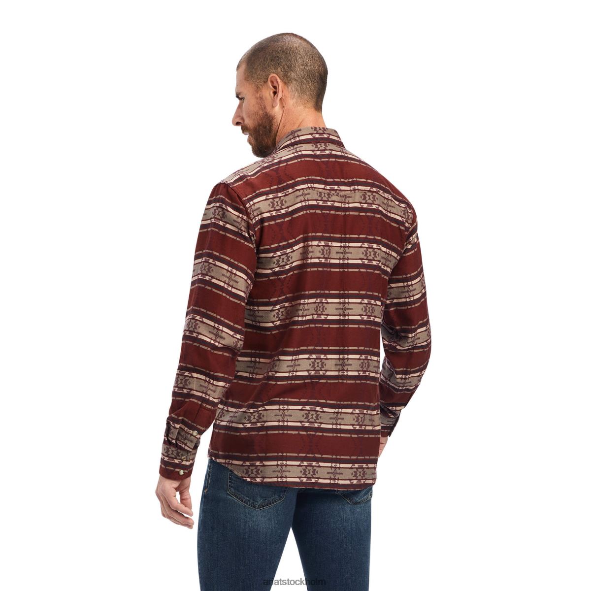 blast Ariat hendrie skjorta i retro passform körsbärsmahogny män F04841254